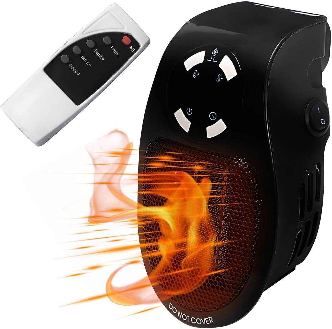 Elektrische verwarming, laag stroomverbruik, Hillylolly 500 W, keramische ventilatorkachel, elektrische verwarming, 12 uur timer, elektrisch fornuis, laag verbruik, elektrische verwarming voor kamer