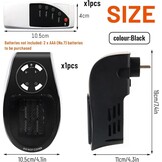 Elektrische verwarming, laag stroomverbruik, Hillylolly 500 W, keramische ventilatorkachel, elektrische verwarming, 12 uur timer, elektrisch fornuis, laag verbruik, elektrische verwarming voor kamer