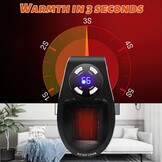 Elektrische verwarming, laag stroomverbruik, Hillylolly 500 W, keramische ventilatorkachel, elektrische verwarming, 12 uur timer, elektrisch fornuis, laag verbruik, elektrische verwarming voor kamer