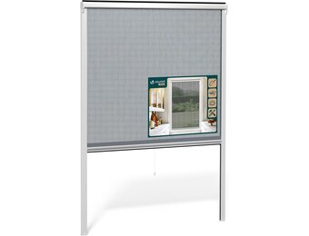 VOUNOT Rolhor voor Ramen - 130 x 160 cm - Wit - Oprolbaar en Op Maat Snijdbaar