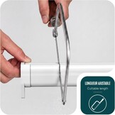 VOUNOT Rolhor voor Ramen - 130 x 160 cm - Wit - Oprolbaar en Op Maat Snijdbaar