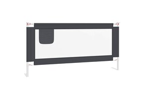 Bedhekje Peuter 180x25 cm Donkergrijs - 34% Korting