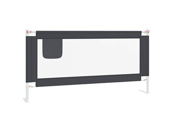 vidaXL Bedhekje peuter 180x25 cm stof donkergrijs