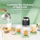 Maestri House Melkopschuimer, 600 ml Elektrische Melkopschuimer met Variabele Temperatuur en Schuimsterkte, Smart Touch Control, voor Latte Cappuccino, Warme Chocolademelk & Melk