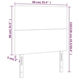 vidaXL Hoofdborden 2 st 90x5x78/88 cm kunstleer wit