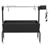 vidaXL BBQ draaispit elektrisch roestvrij staal