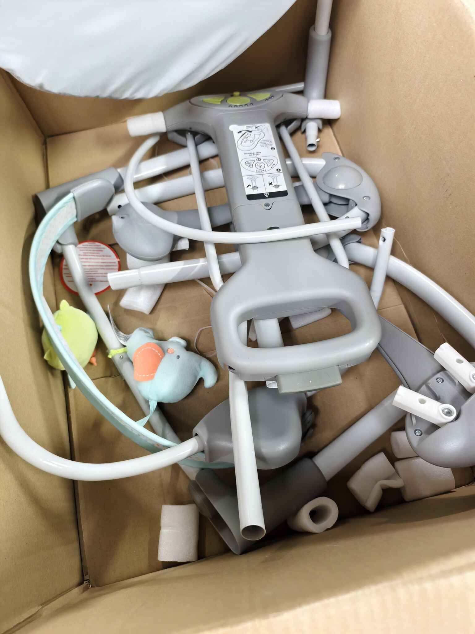 Ingenuity Baby Schommel Swing 'n Go 5 standen, 0-9 maanden, Hugs & Hoots