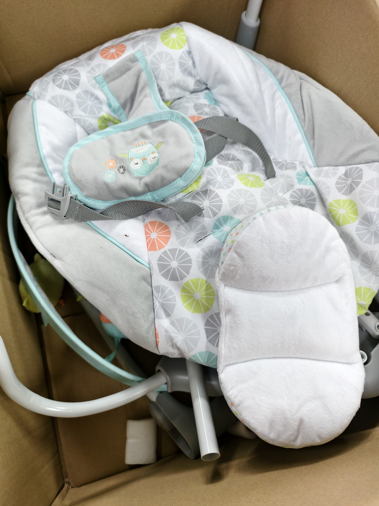 Ingenuity Baby Schommel Swing 'n Go 5 standen, 0-9 maanden, Hugs & Hoots
