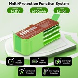 CITYORK 6700mAh Li-ion vervangende batterij voor iRobot Roomba 980 981 960 966 965 900, 880 896 895 890 891 800, 690 695 680 676 675 650 630 630 615 606, 780 760 761 776, 560 555 521 500 iRobot