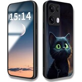 WBWONE Hoesje voor OPPO Reno 13 Pro 5G - Shockproof TPU Bumper met Kattenpatroon - Zwart