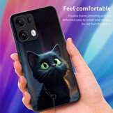 WBWONE Hoesje voor OPPO Reno 13 Pro 5G - Shockproof TPU Bumper met Kattenpatroon - Zwart