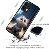 WBWONE Hoesje voor OPPO Reno 13 Pro 5G - Shockproof TPU Bumper met Kattenpatroon - Zwart