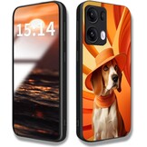 WBWONE Hoesje voor OPPO Reno 13 Pro 5G - Shockproof TPU Bumper met Kattenpatroon - Zwart