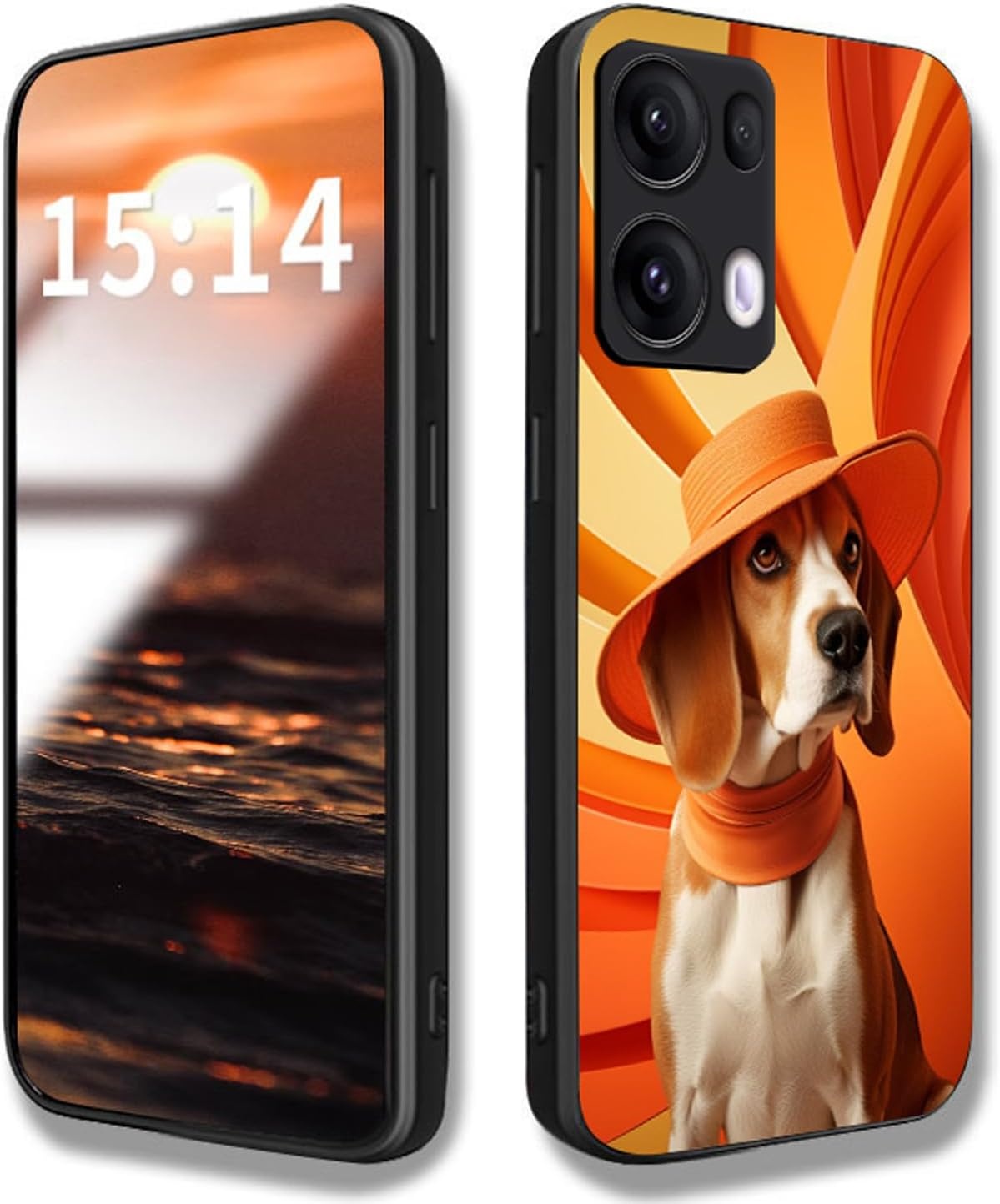 WBWONE Hoesje voor OPPO Reno 13 Pro 5G - Shockproof TPU Bumper met Kattenpatroon - Zwart