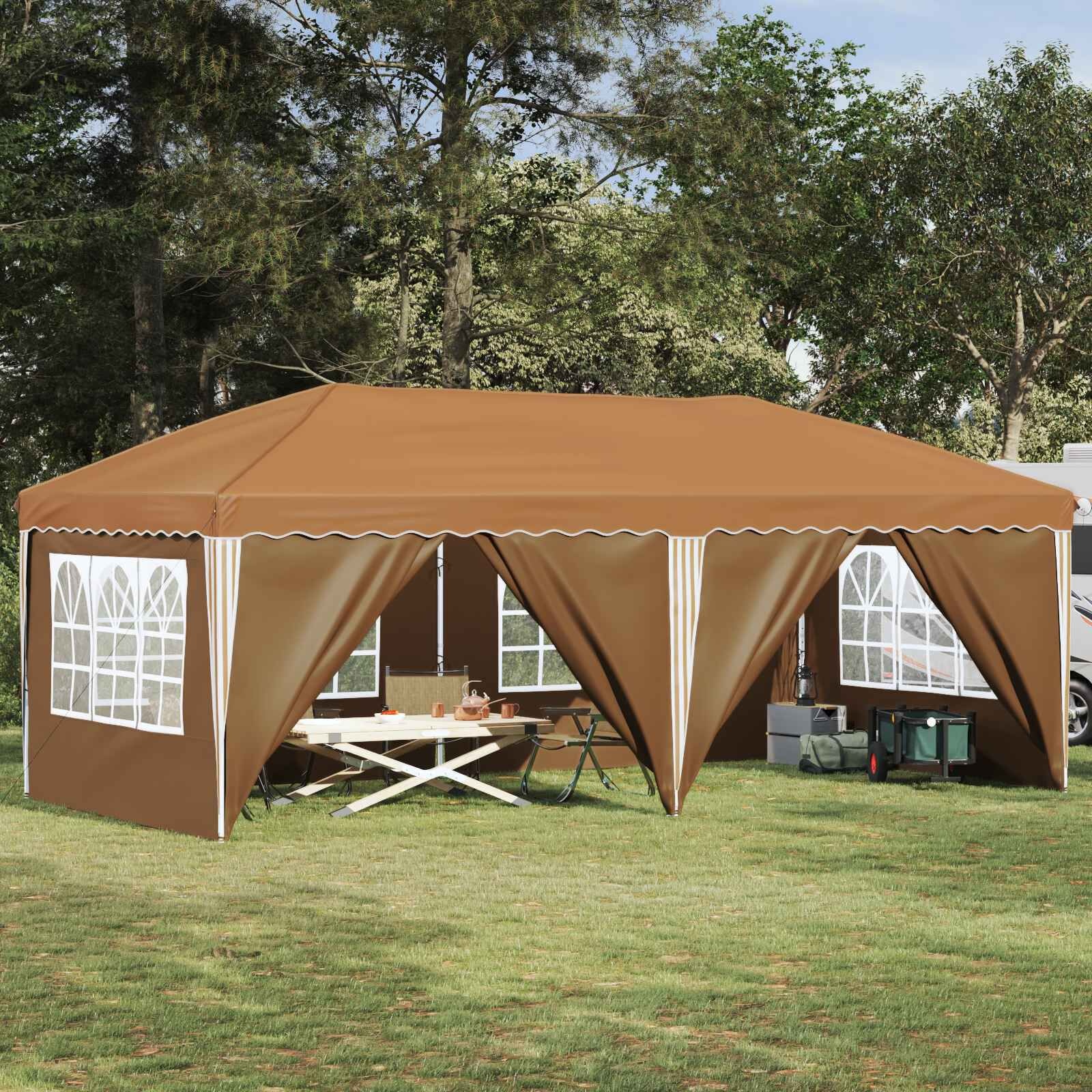 vidaXL Pop-up partytent 575 x 288 x 245 cm Beige