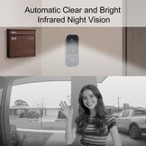 Draadloze Deurbel met Camera & 4,5" Monitor – Video Deurbel zonder WiFi/App/Cloud, Intercom met 2-Weg Audio, Nachtzicht, 120° Groothoek, Waterdichte Deurbel Buiten voor Huis & Appartement