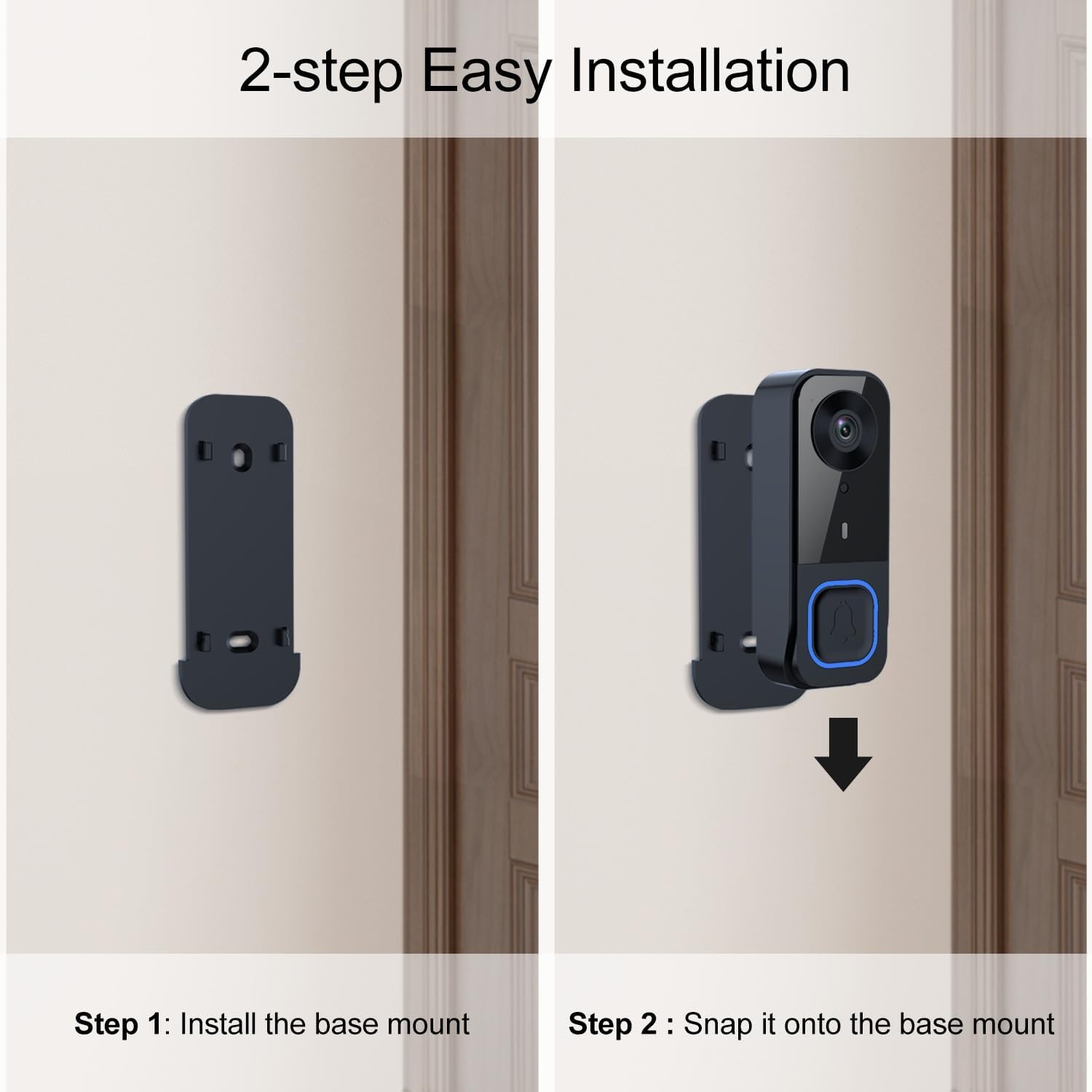 Draadloze Deurbel met Camera & 4,5" Monitor – Video Deurbel zonder WiFi/App/Cloud, Intercom met 2-Weg Audio, Nachtzicht, 120° Groothoek, Waterdichte Deurbel Buiten voor Huis & Appartement