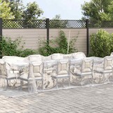 vidaXL Doorzichtig zeildoek met zeilringen 3x12 m polyethyleen