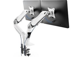 Dubbele Monitorarm Wit 13-32 inch, Verstelbaar, VESA, 34% Korting