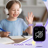 Smartwatch Kinderen Lila 4G GPS Videobellen SOS-knop Schoolmodus - 34% Korting
