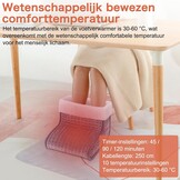 Biutee Elektrische voetenwarmer, behaaglijke warmte voor koude voeten, 10 temperatuurniveaus, 3 timers, snelle opwarming 30-60 °C, elektrische deken voor slaapkamer en kantoor, wasbare binnenvoering