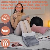 Biutee Elektrische voetenwarmer, behaaglijke warmte voor koude voeten, 10 temperatuurniveaus, 3 timers, snelle opwarming 30-60 °C, elektrische deken voor slaapkamer en kantoor, wasbare binnenvoering