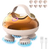 Arboleaf Elektrische Hoofdmassage Apparaat - Gouden Hoofdmassage Borstel met 3 Snelheden - Waterdicht