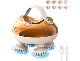 Arboleaf Elektrische Hoofdmassage Apparaat - Gouden Hoofdmassage Borstel met 3 Snelheden - Waterdicht