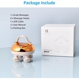 Arboleaf Elektrische Hoofdmassage Apparaat - Gouden Hoofdmassage Borstel met 3 Snelheden - Waterdicht