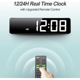 Gym Timer 15" Grote LED Display Wandklok|Interval Workout|Countdown|Stopwatch|12 Verstelbaar volume|3 Installatie Opties|Digitale Timer voor Fitness Home Garage Gym en buitensporten