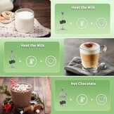 Maestri House Melkopschuimer, 600 ml Elektrische Melkopschuimer met Variabele Temperatuur en Schuimsterkte, Smart Touch Control, voor Latte Cappuccino, Warme Chocolademelk & Melk