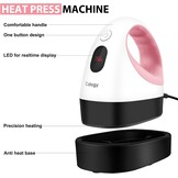 Calogy Mini Heat Press, Heat Transfer Machine, Led Klein En Draagbaar Strijkijzer, Temp Control, Geïsoleerde Veiligheidsbasis, Past Voor Ambachten, T-Shirt, Hoed, Cap, Kussens