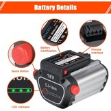 18V 4Ah Vervangende Batterij voor Gardena BLi-18 9840-20 9839-20