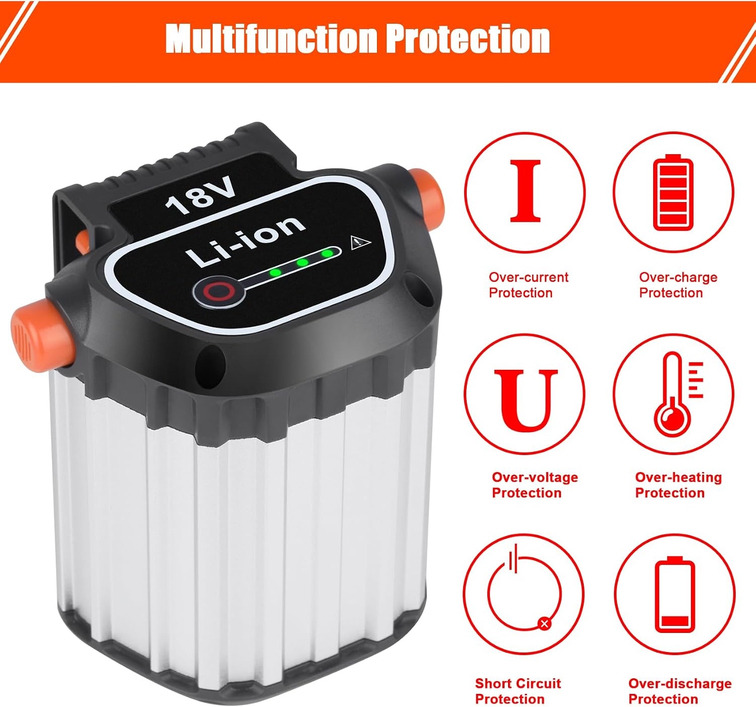 18V 4Ah Vervangende Batterij voor Gardena BLi-18 9840-20 9839-20