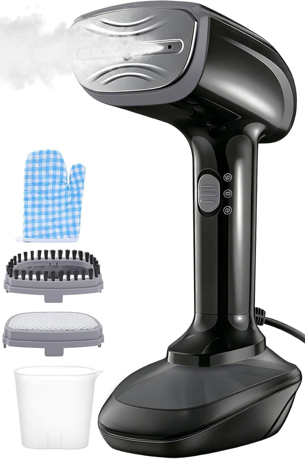 NTAYDZSW Stoomstrijkijzer voor kleding, 1800 W, handheld stoomstrijkijzer met 300 ml watertank, 20 seconden snel opwarmen, automatische uitschakeling, draagbaar reisstrijkijzer voor thuis en op reis