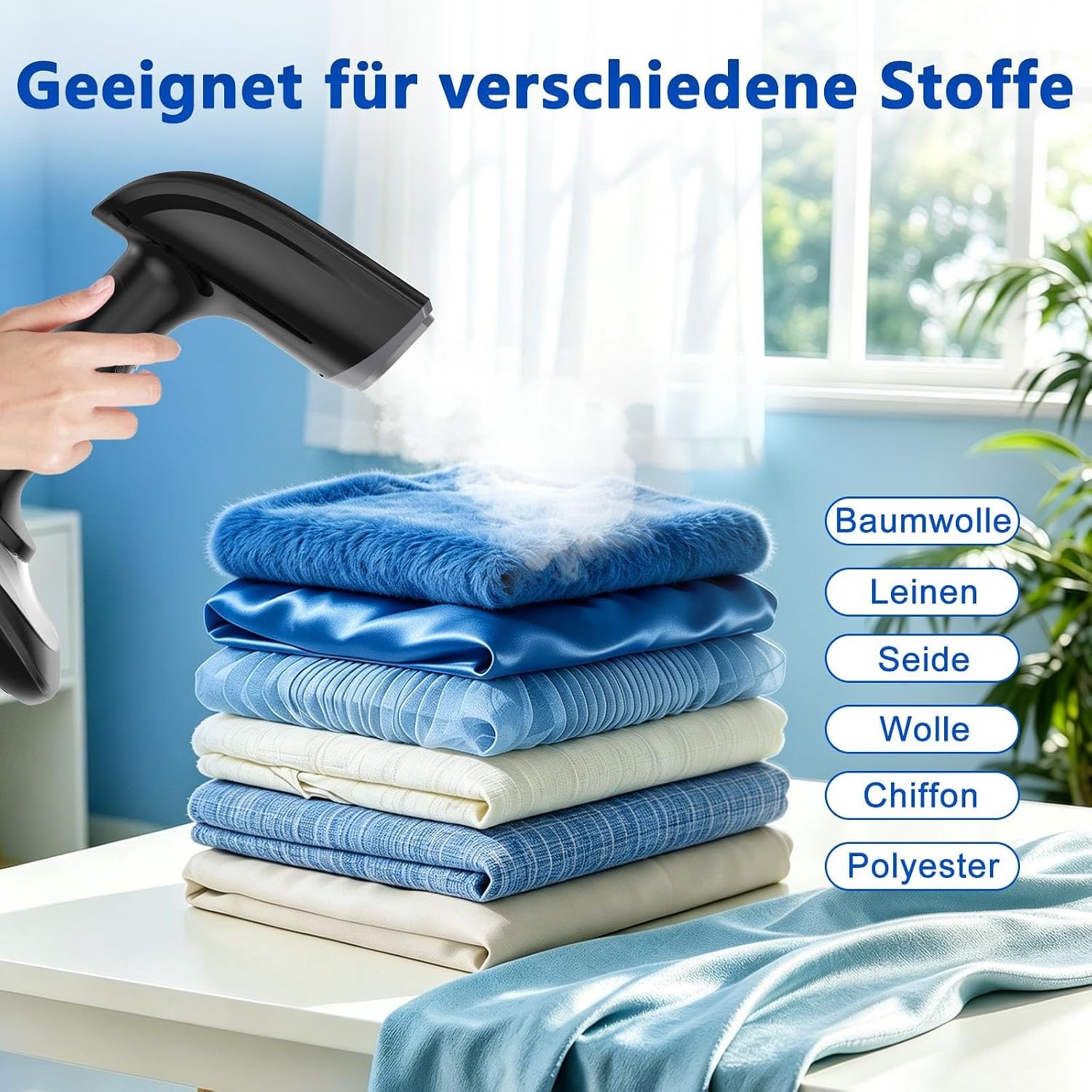 NTAYDZSW Stoomstrijkijzer voor kleding, 1800 W, handheld stoomstrijkijzer met 300 ml watertank, 20 seconden snel opwarmen, automatische uitschakeling, draagbaar reisstrijkijzer voor thuis en op reis