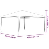 vidaXL Partytent 4x4 m blauw
