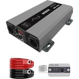 DATOUBOSS Omvormer 24v naar 230v Zuivere Sinus 2000w, Omvormer 24v naar 230v met AC-aansluiting en 3A USB-poort Soor Thuis, Camper, Off-Grid Zonne-energie-omvormer (SAK-24V2000W) - Maat 24V 2000W