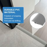 2m * 7cm PVC Overgangsprofiel Hoogtecompensatie Zelfklevend, Overgangslijst Vloerovergangsprofiel voor Hoogteverschil van 10~15mm, Overgangsstrip voor Vloeren en Laminaat (Grijs)