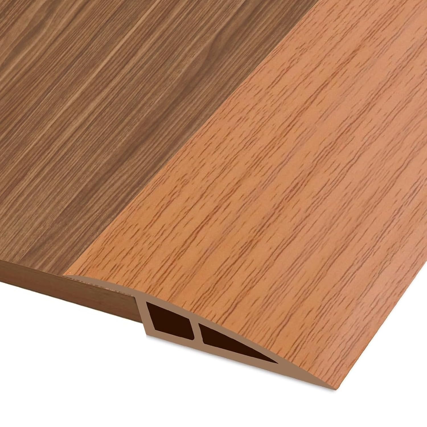 2m * 7cm PVC Overgangsprofiel Hoogtecompensatie Zelfklevend, Overgangslijst Vloerovergangsprofiel voor Hoogteverschil van 10~15mm, Overgangsstrip voor Vloeren en Laminaat (Grijs)