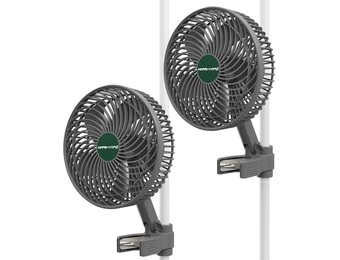 MARS HYDRO Grow ventilator, oscillerend, met clip, 15,2 cm, 10 windstanden - Maat 2 stuks