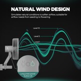 MARS HYDRO Grow ventilator, oscillerend, met clip, 15,2 cm, 10 windstanden - Maat 2 stuks