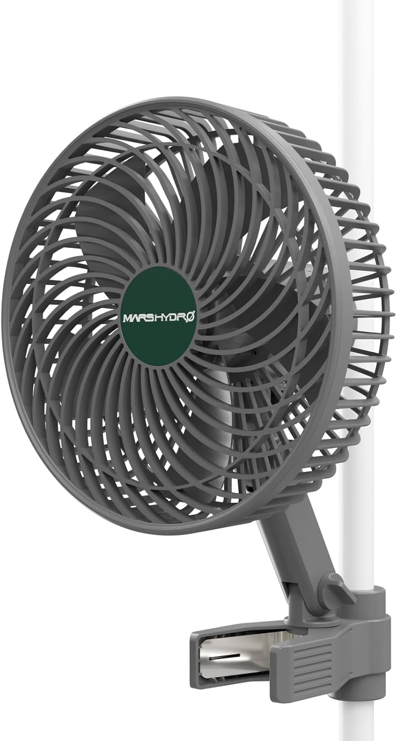 MARS HYDRO Grow ventilator, oscillerend, met clip, 15,2 cm, 10 windstanden - Maat 2 stuks