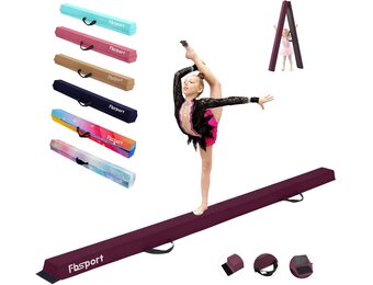 Opvouwbare Gymnastiekbalk 240cm Paars - 34% Korting