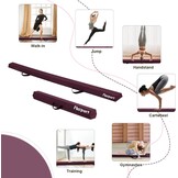 Opvouwbare Gymnastiekbalk 240cm Paars - 34% Korting