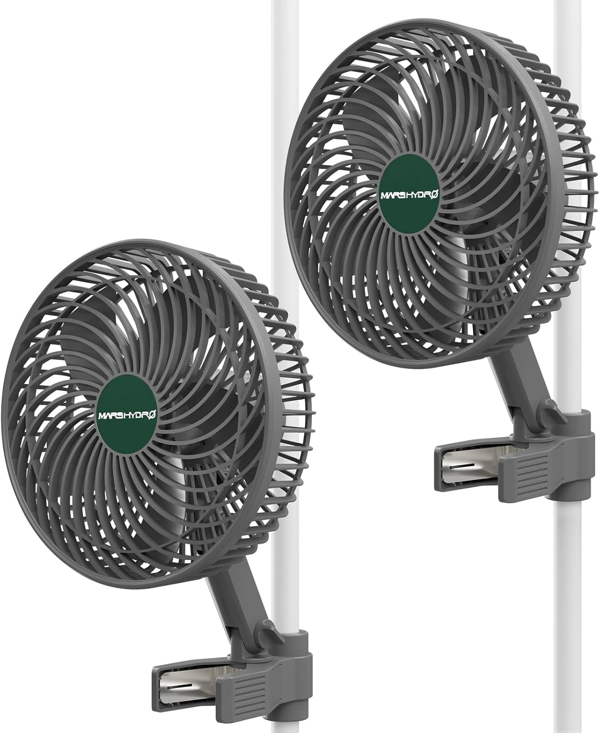 MARS HYDRO Grow ventilator, oscillerend, met clip, 15,2 cm, 10 windstanden - Maat 2 stuks