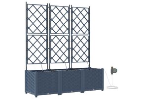 vidaXL Plantenbak Grijs PP 120x40x142 cm - 54% Korting