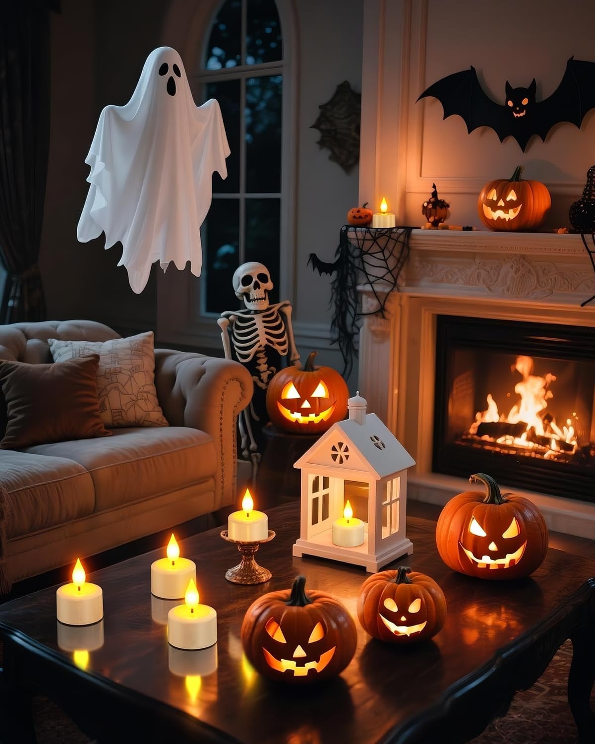 Yme Oplaadbare theelichtjes met timerfunctie en laadstation, 12 led-theelichtjes, kaarsen, flikkerend, met afstandsbediening, timer, voor kamer, woonkamer, Halloween, Kerstmis, tafel, feestdecoratie