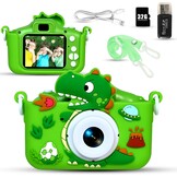 Kids Camera, Digital Camera Kids 1080P 2.0" Screen Kids Camera with 32GB Card, Selfie Digital Camera Photo Camera Toy for Christmas & Birthday Boys & Girls 3-12 Years, Green