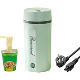 Reis elektrische waterkoker 350ml Verwarmingscapaciteit,Totale Capaciteit 450ml,Draagbare Mini Mok,Mini Thermos 304 Roestvrij Staal Voering,300W Snelkook Verwarmingsmok(Blauw)